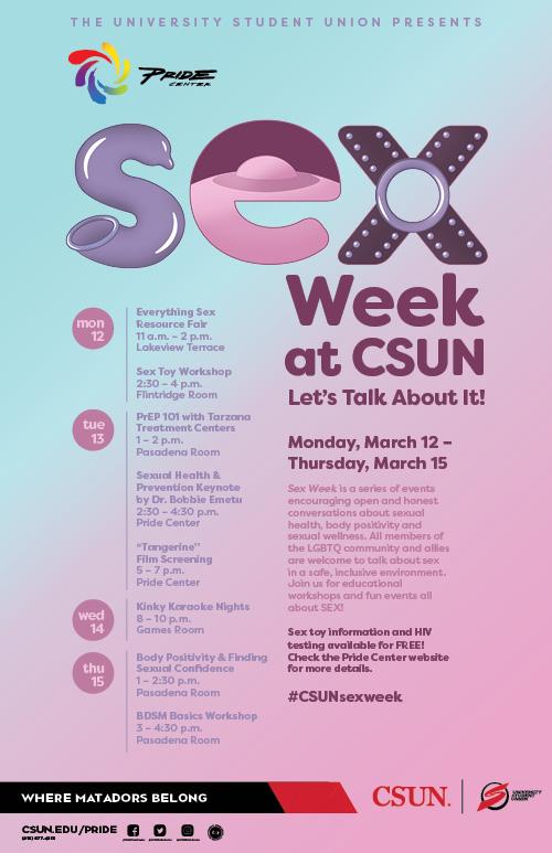 Pride Center Sex Week At Csun California State University Northridge 5582